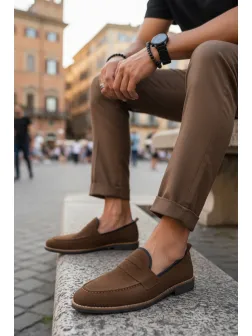 Mocasini barbati maro, tapla subtire, piele eco, comozi 12311 N15-2